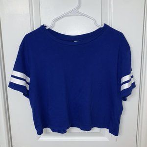 Blue t-shirt crop top H&M divided
